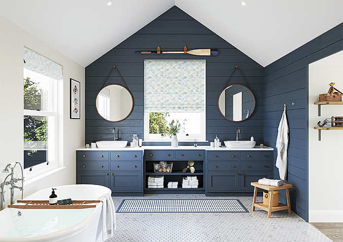 Mosaic Tile, Aquamarine - Twist&Fit Roman Blind - Image 8